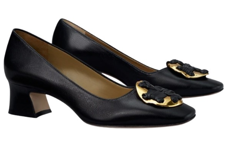 (W) TORY BURCH Leather Mid-Heel 'Black' 圖 3