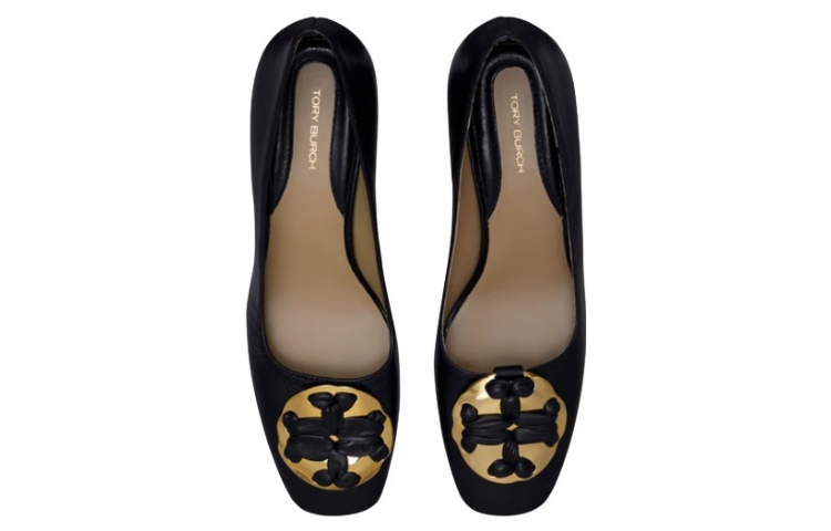 (W) TORY BURCH Leather Mid-Heel 'Black' 圖 4