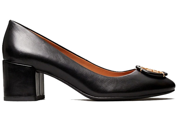 (W) TORY BURCH Leather Mid-Heel 'Black Casual' 圖 2