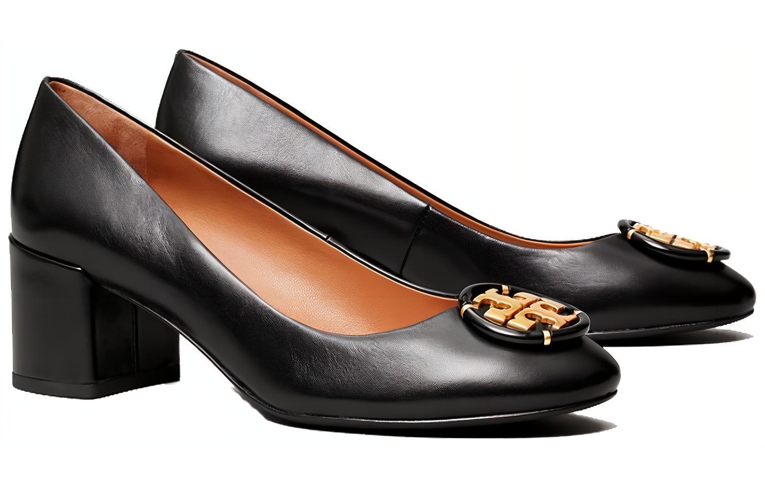 (W) TORY BURCH Leather Mid-Heel 'Black Casual' 圖 3