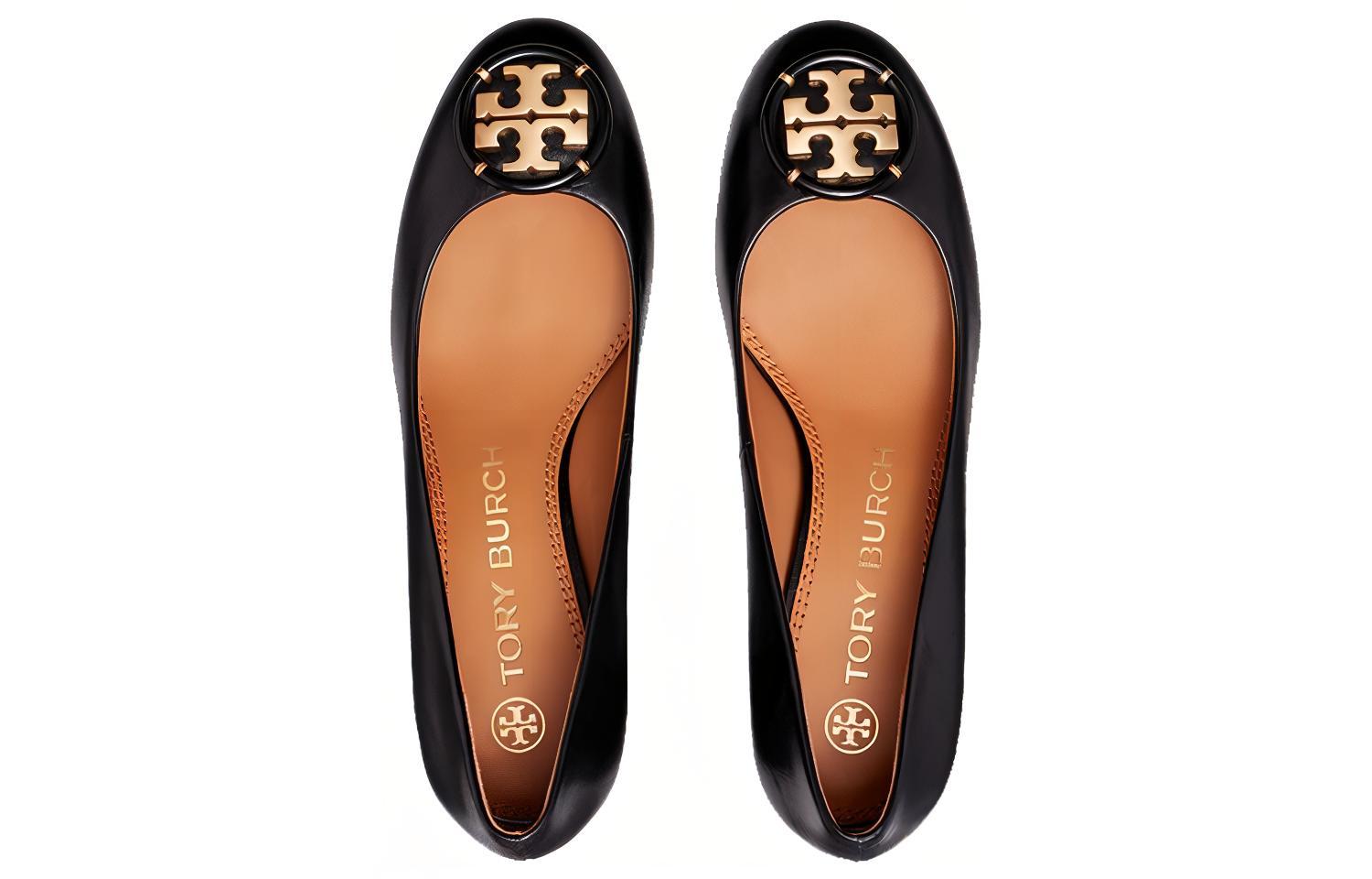(W) TORY BURCH Leather Mid-Heel 'Black Casual' 圖 4
