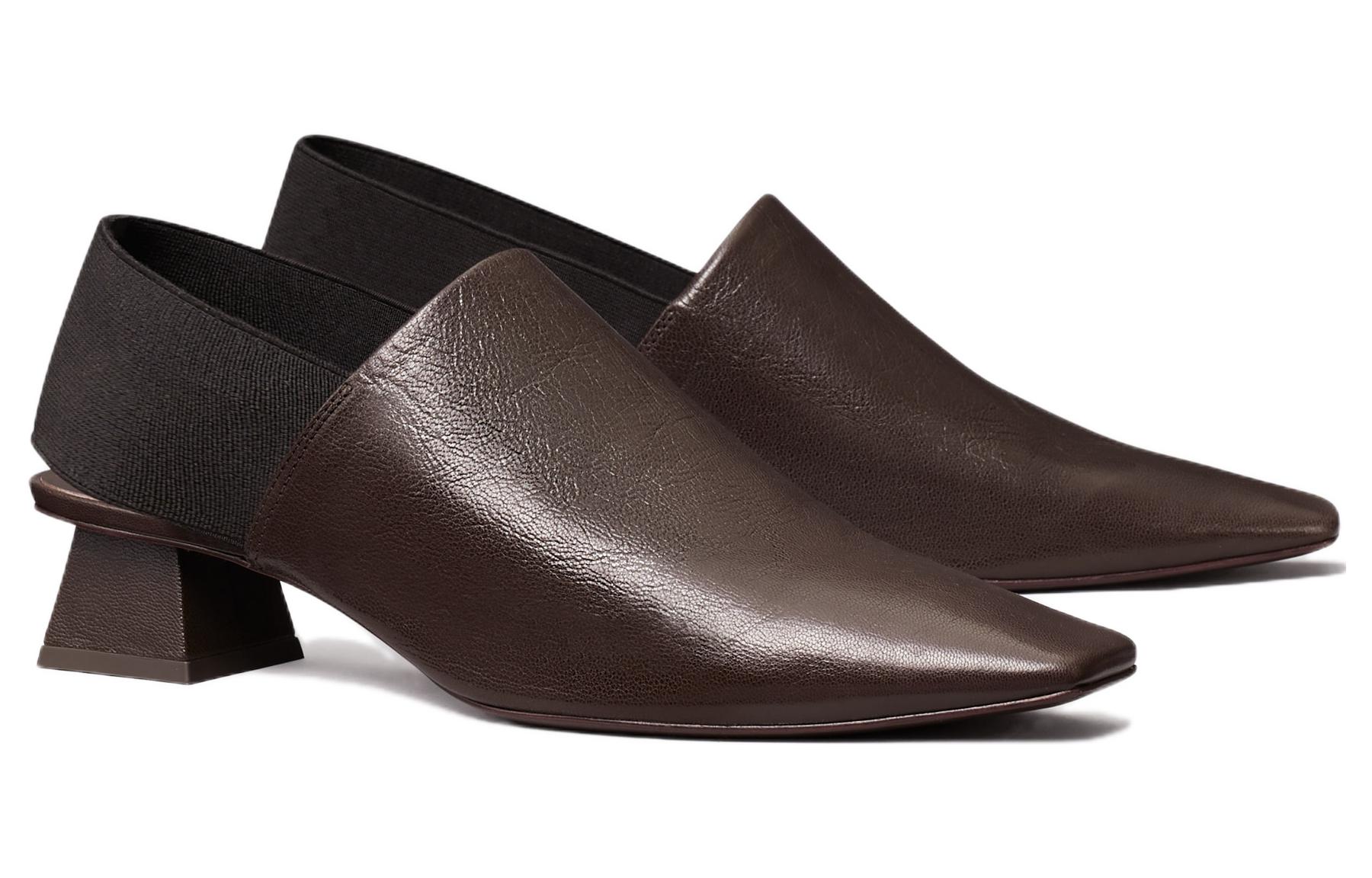 (W) TORY BURCH Leather Mid-Heel Pump 'Brown' 圖 3