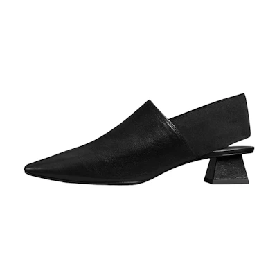 (W) TORY BURCH Leather Mule 'Black Fashion Sandal'