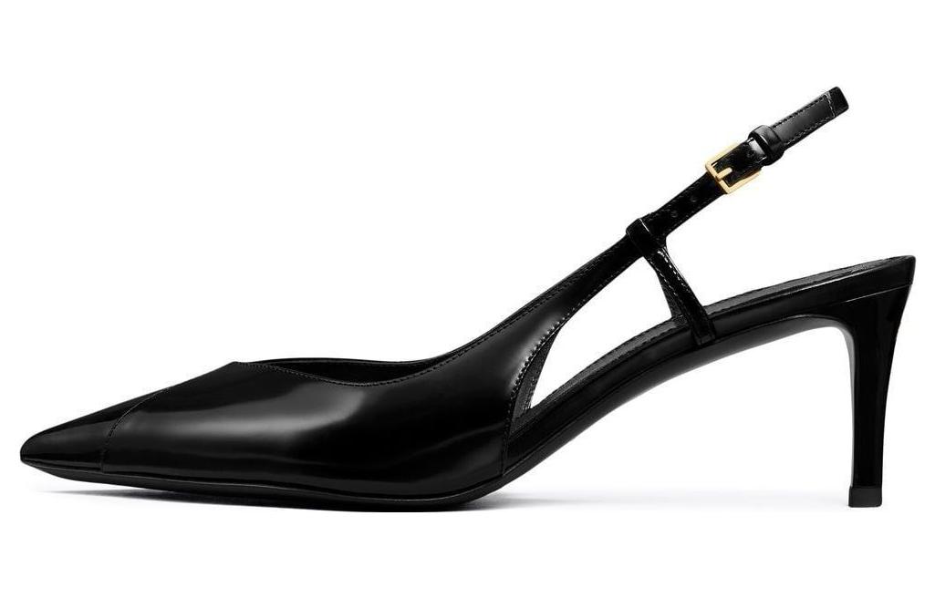 (Women) TORY BURCH Leather Mule Stilettos 'Black' 149211-006