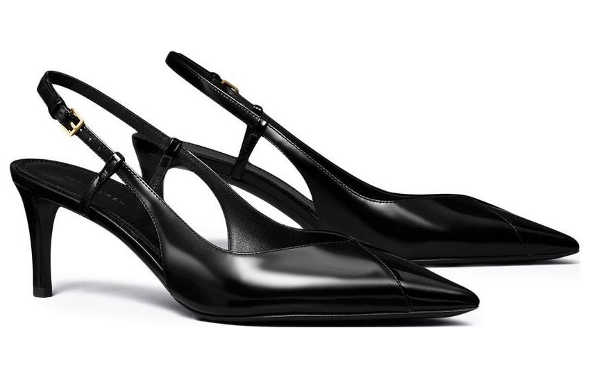 Order (Women) TORY BURCH Leather Mule Stilettos 'Black' 149211-006