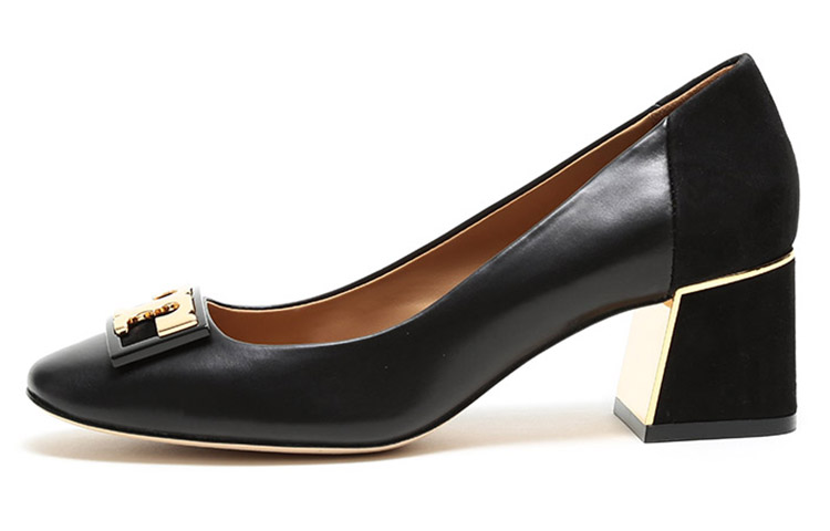 (W) TORY BURCH Leather Patchwork High-Heel 'Black'