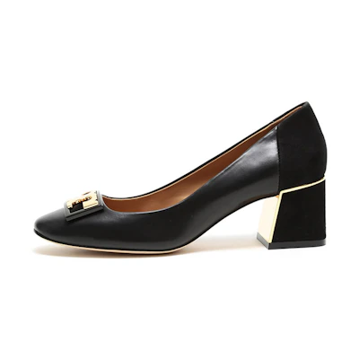 (W) TORY BURCH Leather Patchwork High-Heel 'Black'