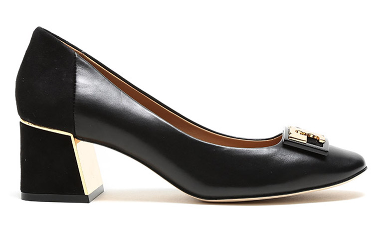 (W) TORY BURCH Leather Patchwork High-Heel 'Black' 圖 2