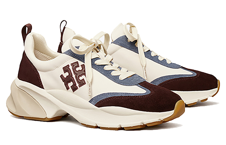 Lookbook (Women) TORY BURCH Leather Platform Sneaker 'Good Luck Dark Navy' 83833-101