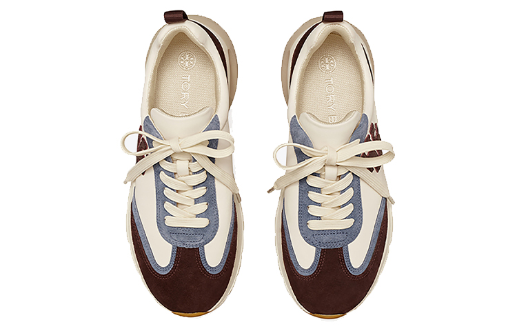 Shop (W) TORY BURCH Sneaker Platform Kulit 'Good Luck Dark Navy' 83833-101