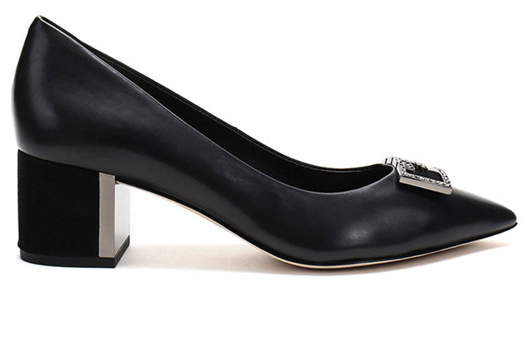 Order (Women) TORY BURCH Leather Pointed High-Heels 'Elegant Black' 64123-006