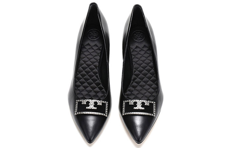 Shop (Women) TORY BURCH Leather Pointed High-Heels 'Elegant Black' 64123-006
