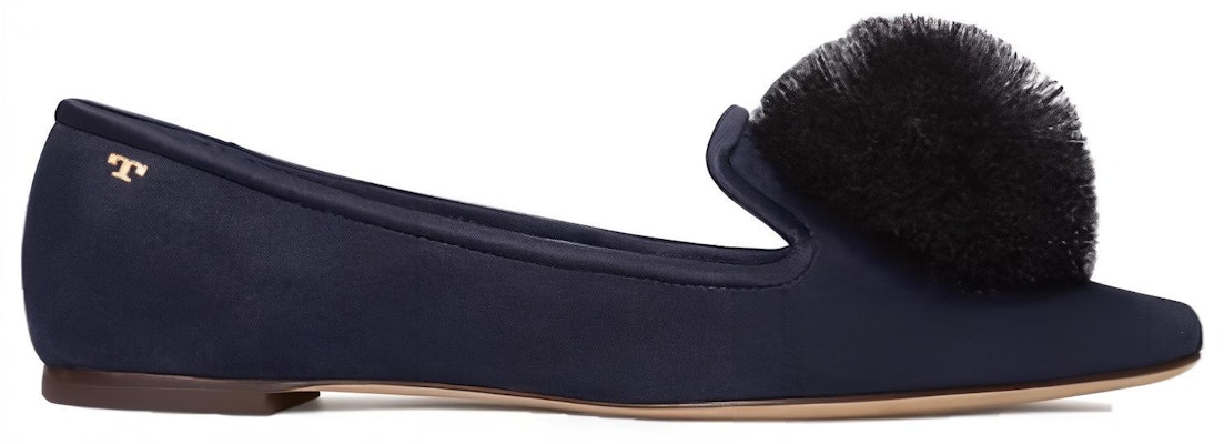 (Women) TORY BURCH Leather Pointed Toe Flat 'Blue Black' 85775-416 Order (Women) TORY BURCH Leather Pointed Toe Flat 'Blue Black' 85775-416