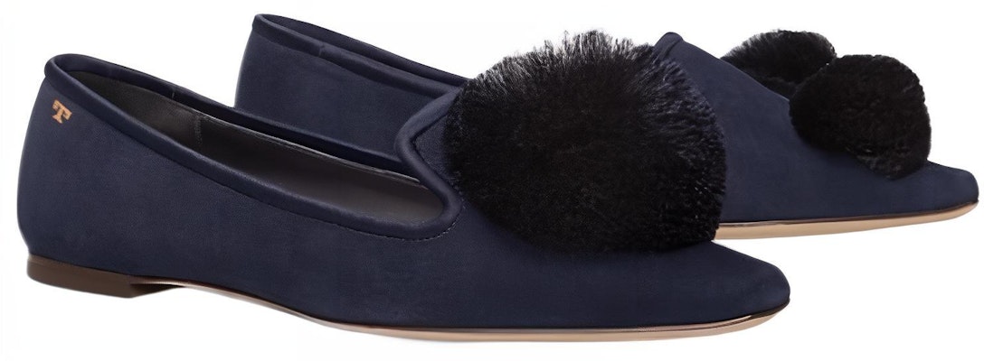 (Women) TORY BURCH Leather Pointed Toe Flat 'Blue Black' 85775-416 Lookbook (Women) TORY BURCH Leather Pointed Toe Flat 'Blue Black' 85775-416