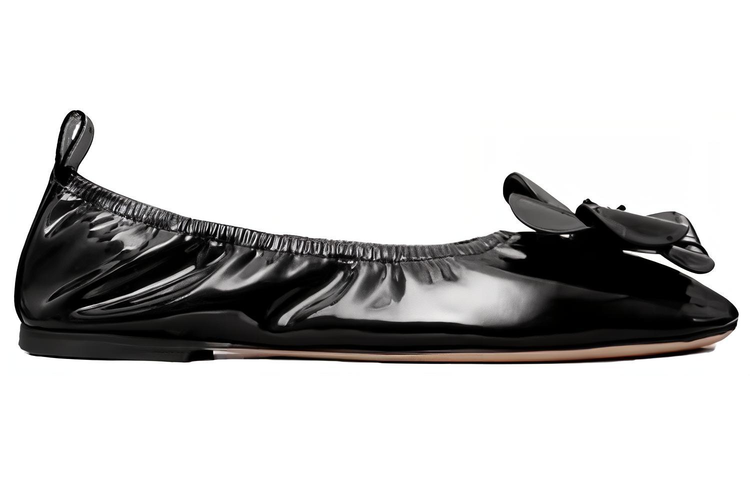 (W) TORY BURCH Leather Pointed Toe Flats 'Black' 圖 2