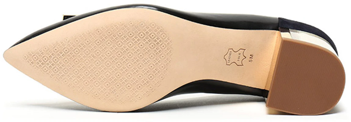 (Women) TORY BURCH Leather Pointed Toe High Heels 'Elegant Black and Blue' 57226-017 Details for (Women) TORY BURCH Leather Pointed Toe High Heels 'Elegant Black and Blue' 57226-017