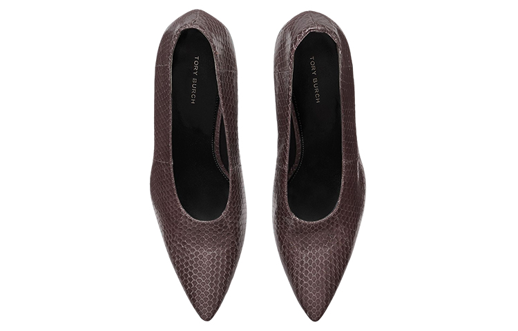 (W) TORY BURCH Leather Pumps 'Brown Python Print Pointed-Toe' 圖 4
