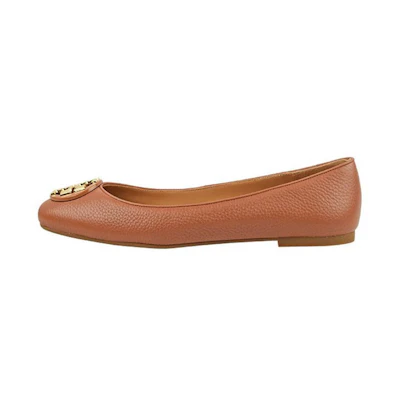 (W) TORY BURCH Leather Round-Toe Low-Top 'Brown'