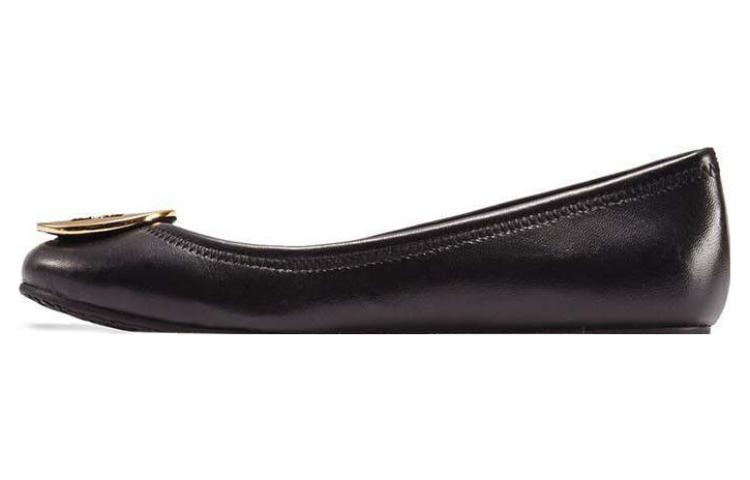 (Women) TORY BURCH Leather Round-Toe Slip-On 'Black Comfort' 50008690-051