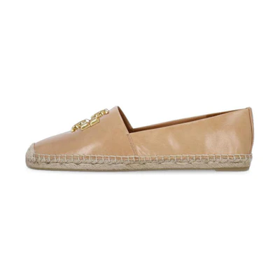 (W) TORY BURCH Leather Round-Toe Slip-On 'Tan Casual Flats'
