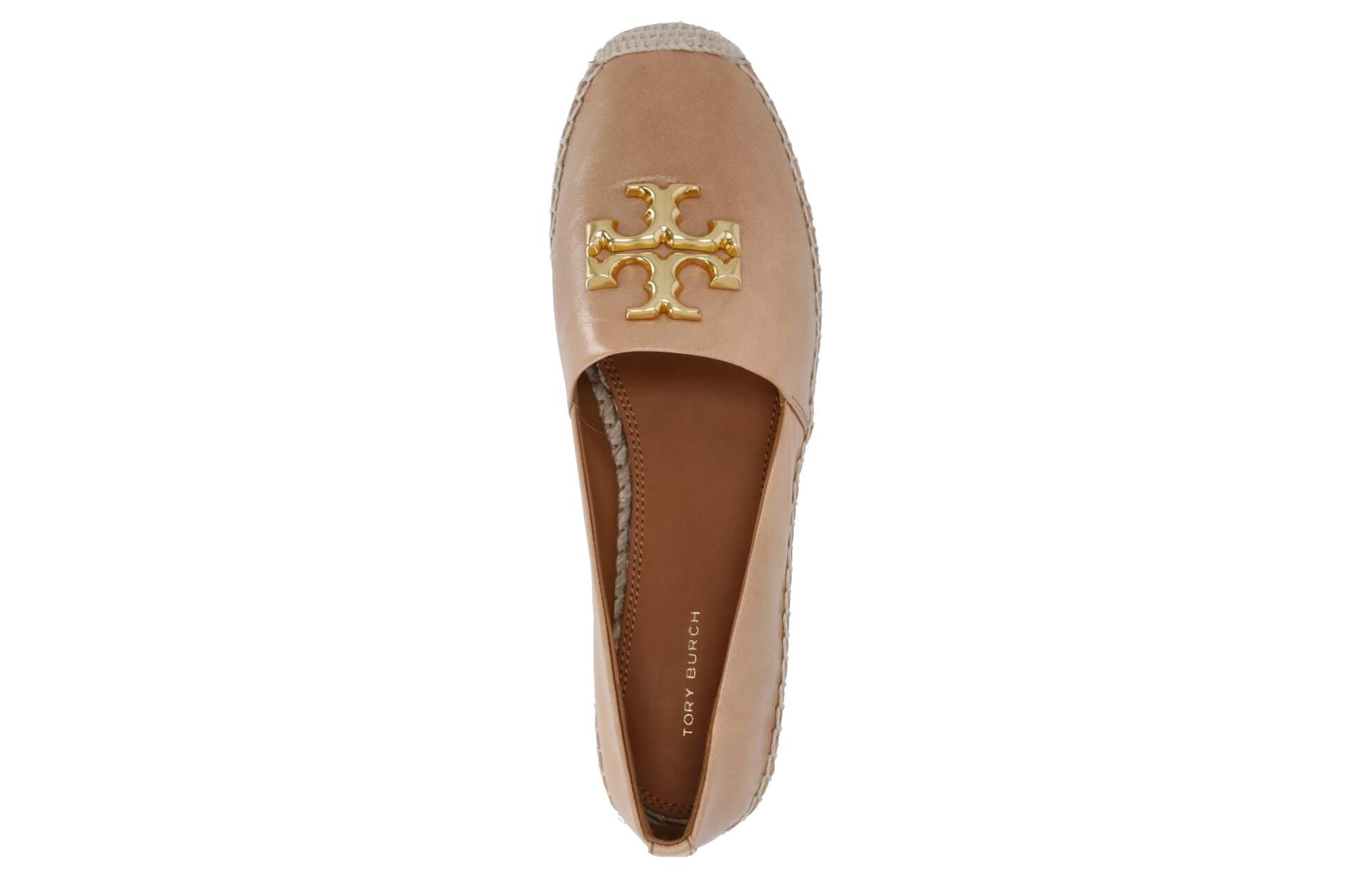 (W) TORY BURCH Leather Round-Toe Slip-On 'Tan Casual Flats' 圖 3