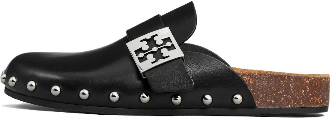 (W) TORY BURCH Mule en Cuir Noir à Bout Rond Slip-On 154448-006 Buy (W) TORY BURCH Mule en Cuir Noir à Bout Rond Slip-On 154448-006