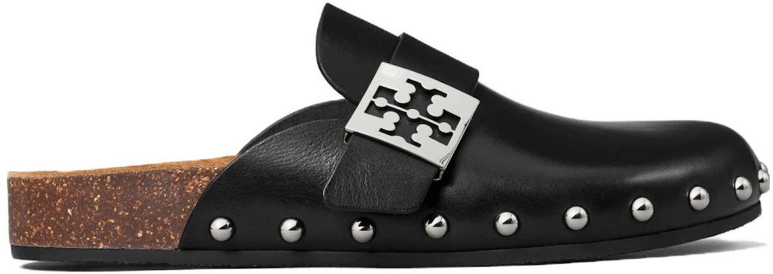 (W) TORY BURCH Mule en Cuir Noir à Bout Rond Slip-On 154448-006 Order (W) TORY BURCH Mule en Cuir Noir à Bout Rond Slip-On 154448-006