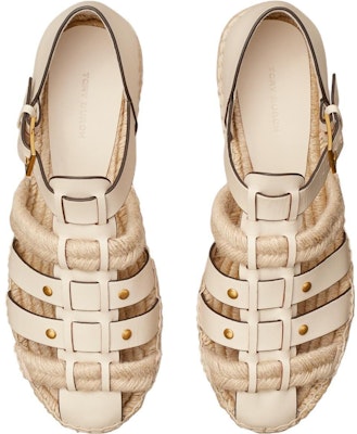 (W) TORY BURCH Sandal Gladiator Kulit Ivory White Toebuckle 149233-104 Shop (W) TORY BURCH Sandal Gladiator Kulit Ivory White Toebuckle 149233-104