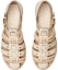 Shop (W) Sandal Gladiator Kulit Tory Burch Bertumit Bulat dengan Gesper 'Putih Gading' 149233-104