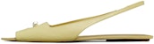 (W) TORY BURCH Sandal Kulit Hujung Bulat 'Kuning' 148606-700