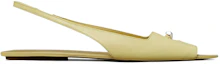 Order (Women) TORY BURCH Leather Round Toe Slide Sandal 'Yellow' 148606-700