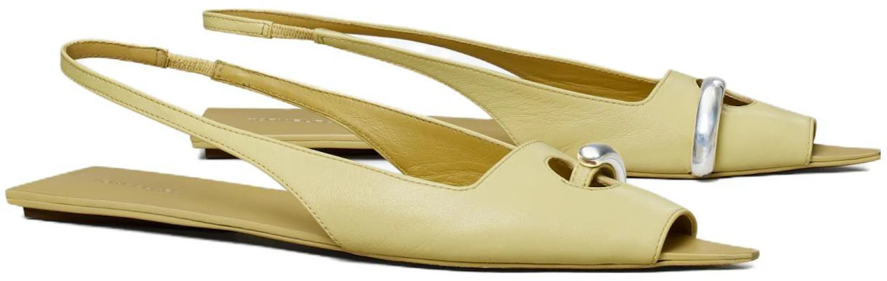 (Women) TORY BURCH Leather Round Toe Slide Sandal 'Yellow' 148606-700 Lookbook (Women) TORY BURCH Leather Round Toe Slide Sandal 'Yellow' 148606-700