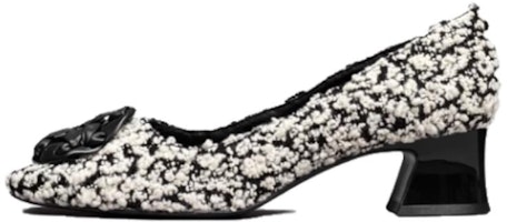 (Women) TORY BURCH Leather Round Toe Slip-on 'Black Chunky Heel' 144046-001 (Women) TORY BURCH Leather Round Toe Slip-on 'Black Chunky Heel' 144046-001