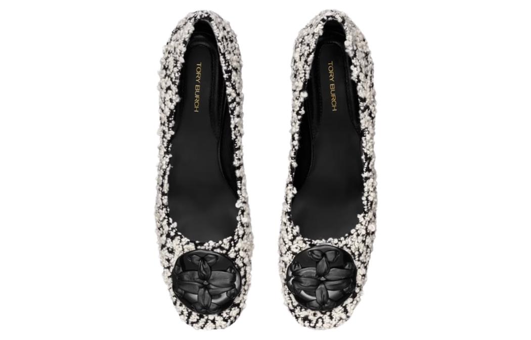 Purchase (Women) TORY BURCH Leather Round Toe Slip-on 'Black Chunky Heel' 144046-001