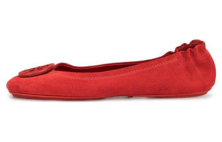 (Women) TORY BURCH Leather Round Toe Slip-On 'Red' 57247-609