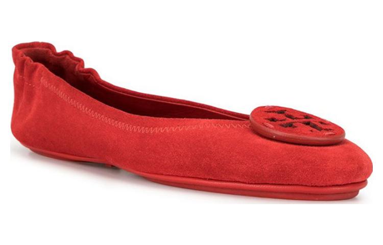 Lookbook (W) TORY BURCH Zapatos de Cuero Sin Cordones Punta Redonda 'Rojo' 57247-609
