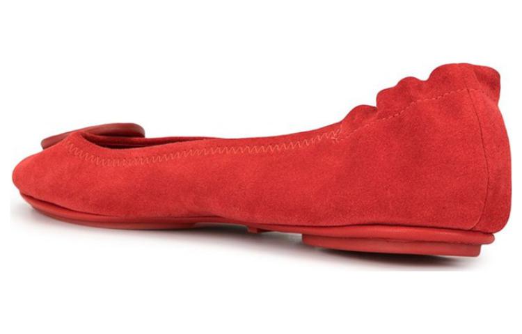 Purchase (W) TORY BURCH Zapatos de Cuero Sin Cordones Punta Redonda 'Rojo' 57247-609