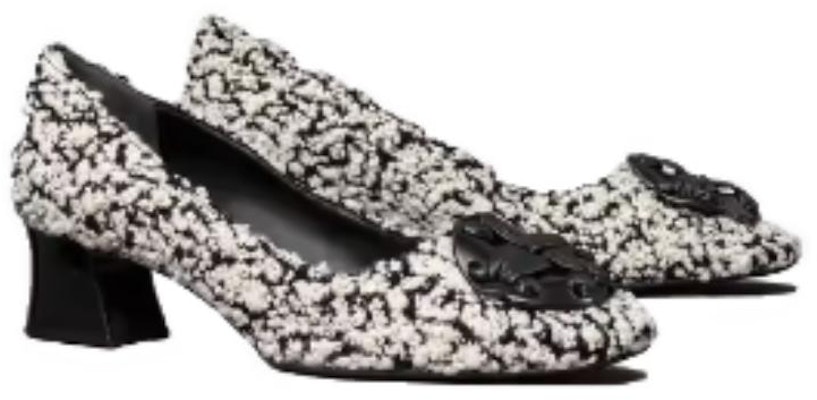 TORY BURCH 皮革 圓頭套腳 粗跟 高跟鞋 女款 黑色 Lookbook TORY BURCH 皮革 圓頭套腳 粗跟 高跟鞋 女款 黑色