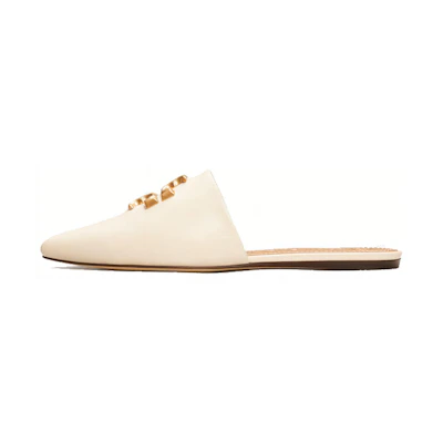 (W) TORY BURCH Leather Slide 'Ivory'
