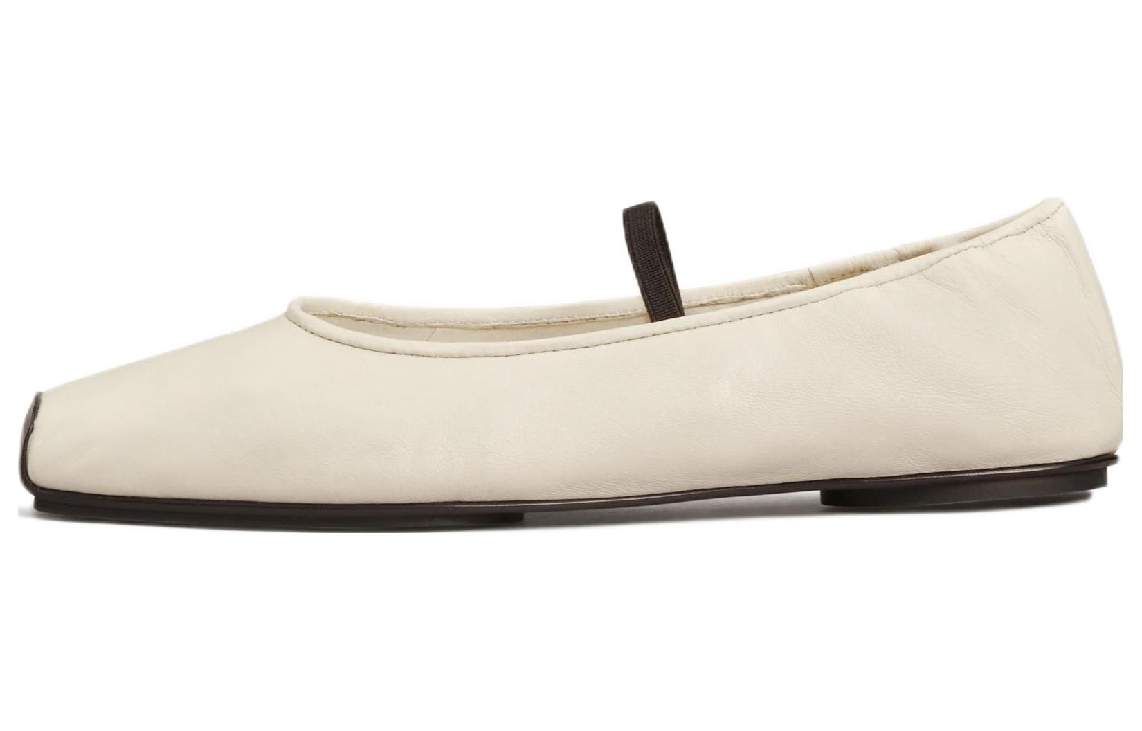 (Women) TORY BURCH Leather Slip-On Flat 'White' 140234-104