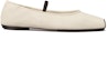 Shop (W) TORY BURCH Kasut Slip-On Kulit 'Putih' 140234-104
