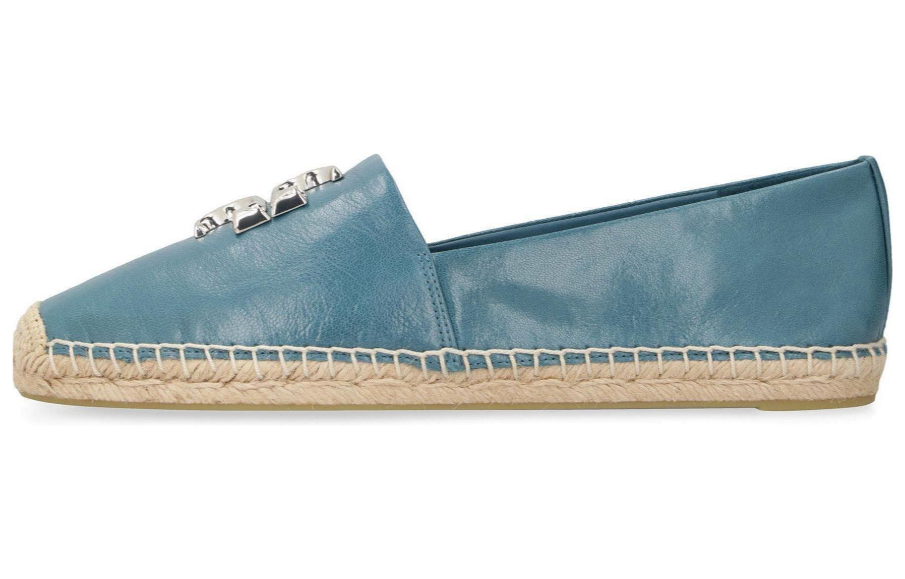 (W) TORY BURCH Leather Slip-On Low-Top Espadrille 'Blue'