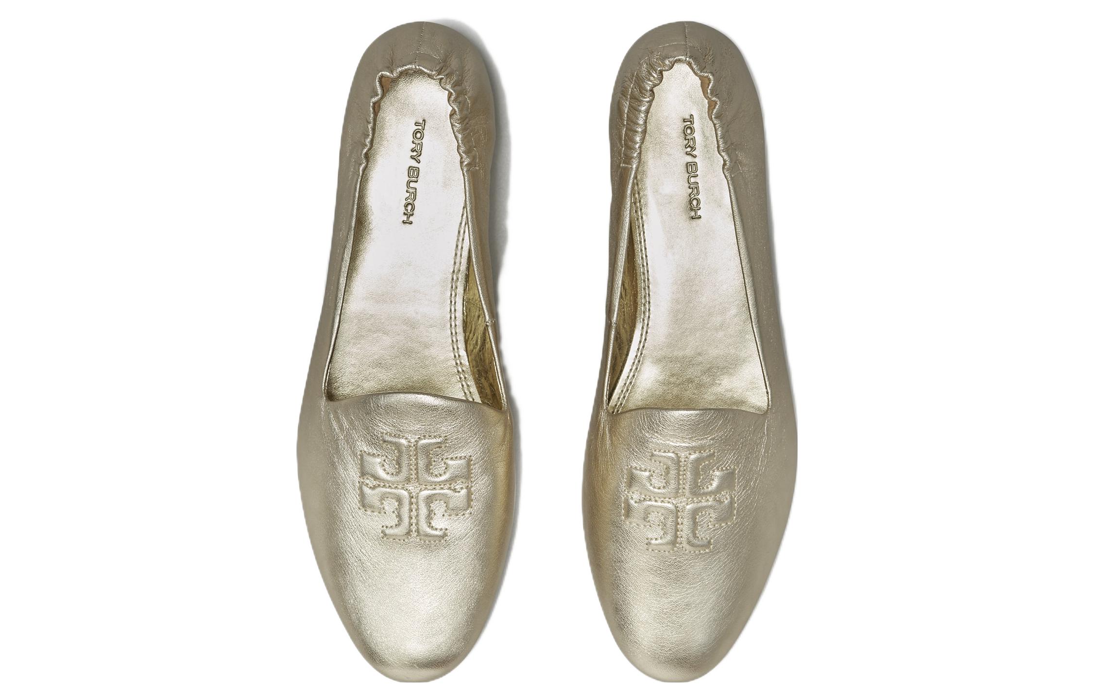 (W) TORY BURCH Leather Slip-On Low Top 'Gold' 圖 4