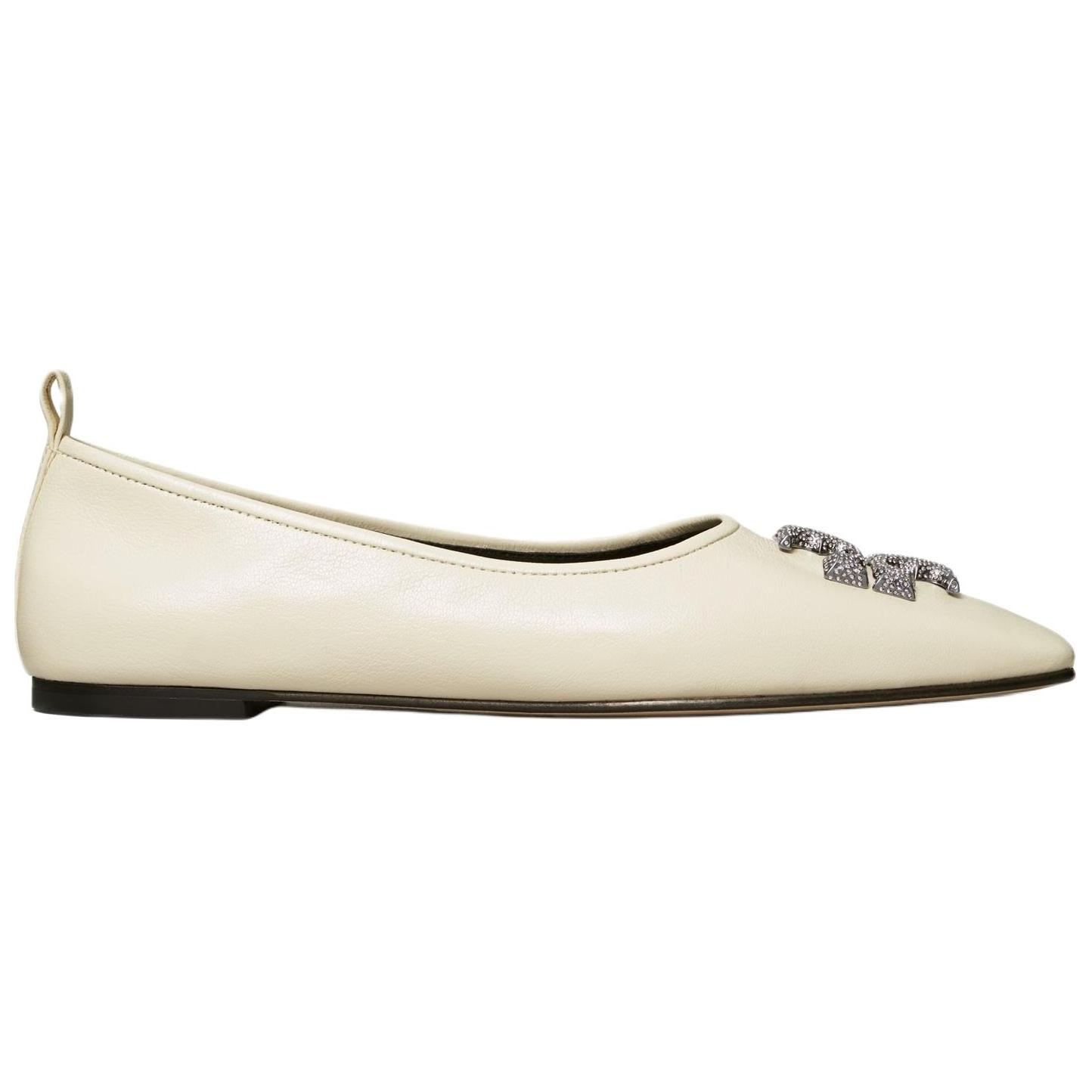 (W) TORY BURCH Leather Slip-On Sneaker 'White' 圖 2