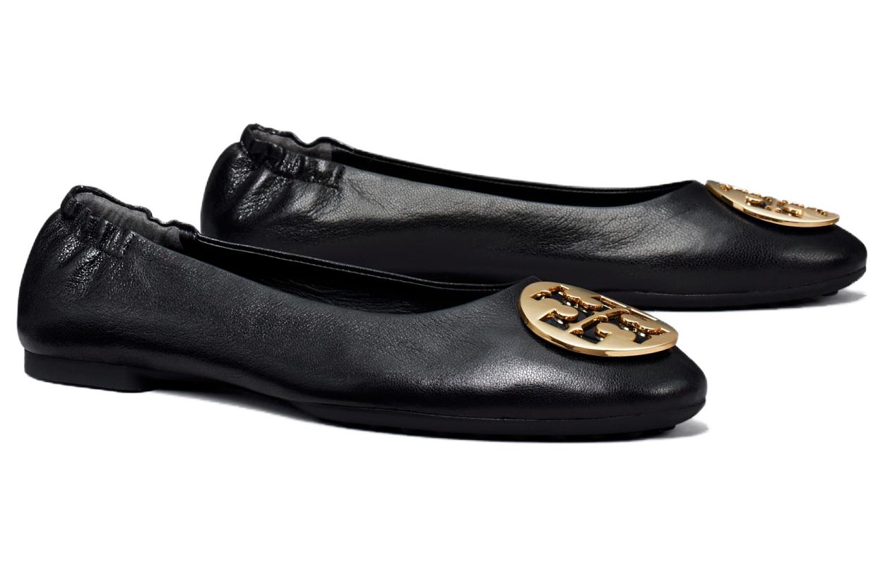 Lookbook (W) TORY BURCH Sepatu Kulit Hitam Round Toe Low-top 147379-001