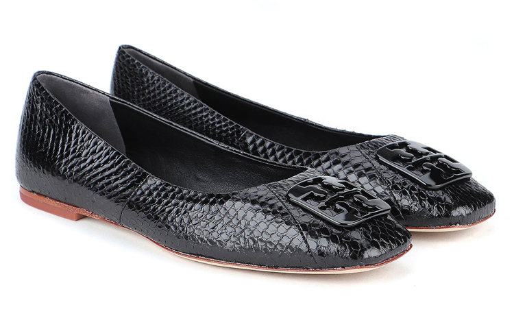 (W) TORY BURCH Leather Sneaker 'Black Snake Print Logo' 圖 2