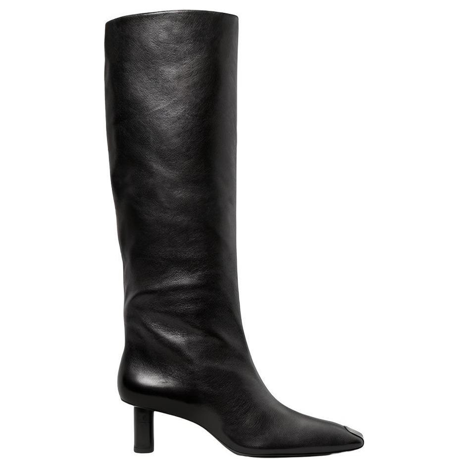 (W) TORY BURCH Leather Square-Toe High Boot 'Black Fashion' 圖 2