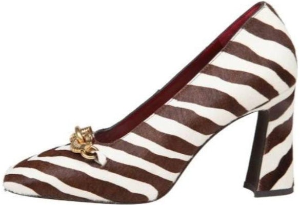 (Women) TORY BURCH Leather Square-Toe Slip-On Block Heel 'Brown & White' 152746960960 Buy (Women) TORY BURCH Leather Square-Toe Slip-On Block Heel 'Brown & White' 152746960960