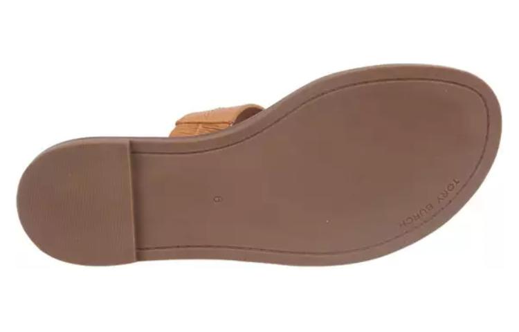 (W) TORY BURCH Leather Thong Sandals 'Brown Fashion' 圖 4