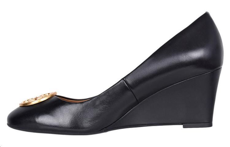 (Women) TORY BURCH Leather Wedge 'Simplified Fashion Black' 45899-006